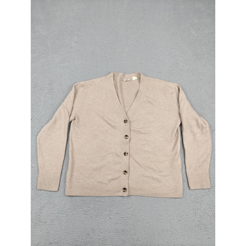 Levi's Sweater Mens Medium Beige V Neck Button Front Knit Cardigan‎ Casual